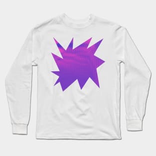 Retro Comic Halftone Purple Burst Long Sleeve T-Shirt